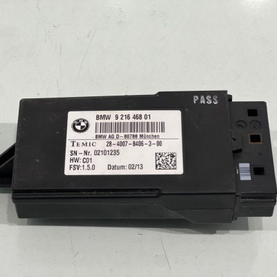 BMW koltuk kontrol modülü – Parça No: 921646801, BMW F30 uyumlu orijinal yedek parça.