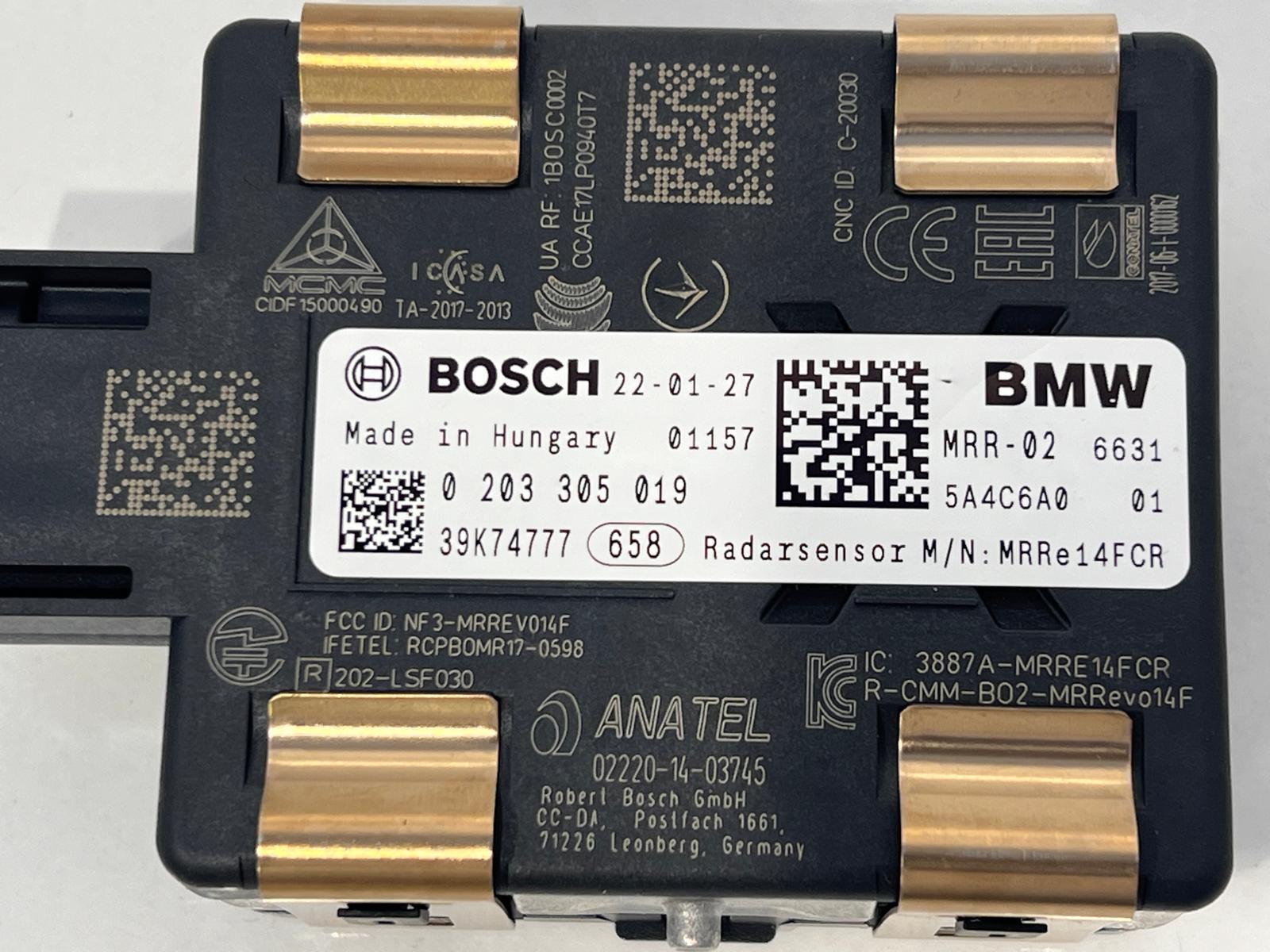 BMW X5 – X6 radar sensör beyni – Parça No: 0203305019. Orijinal radar kontrol ünitesi.